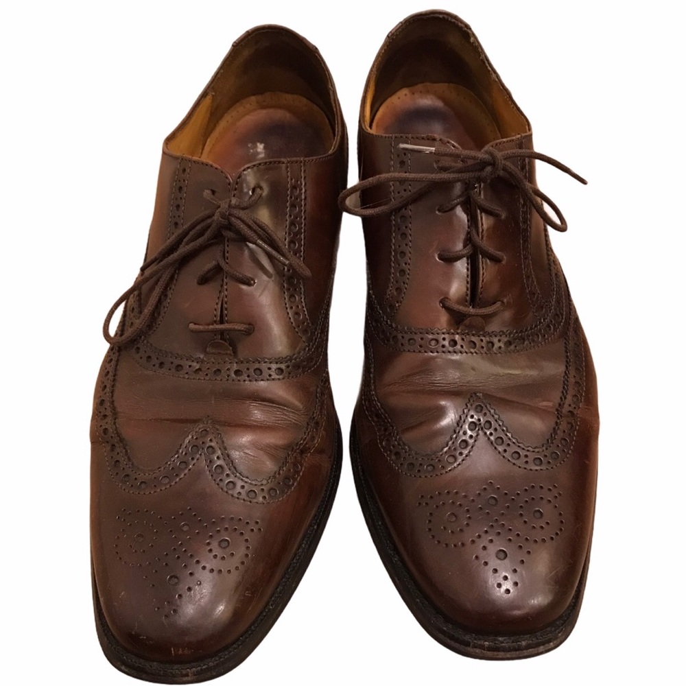 Cole Haan NikeAir Sz 12M Wingtip Leather Shoes